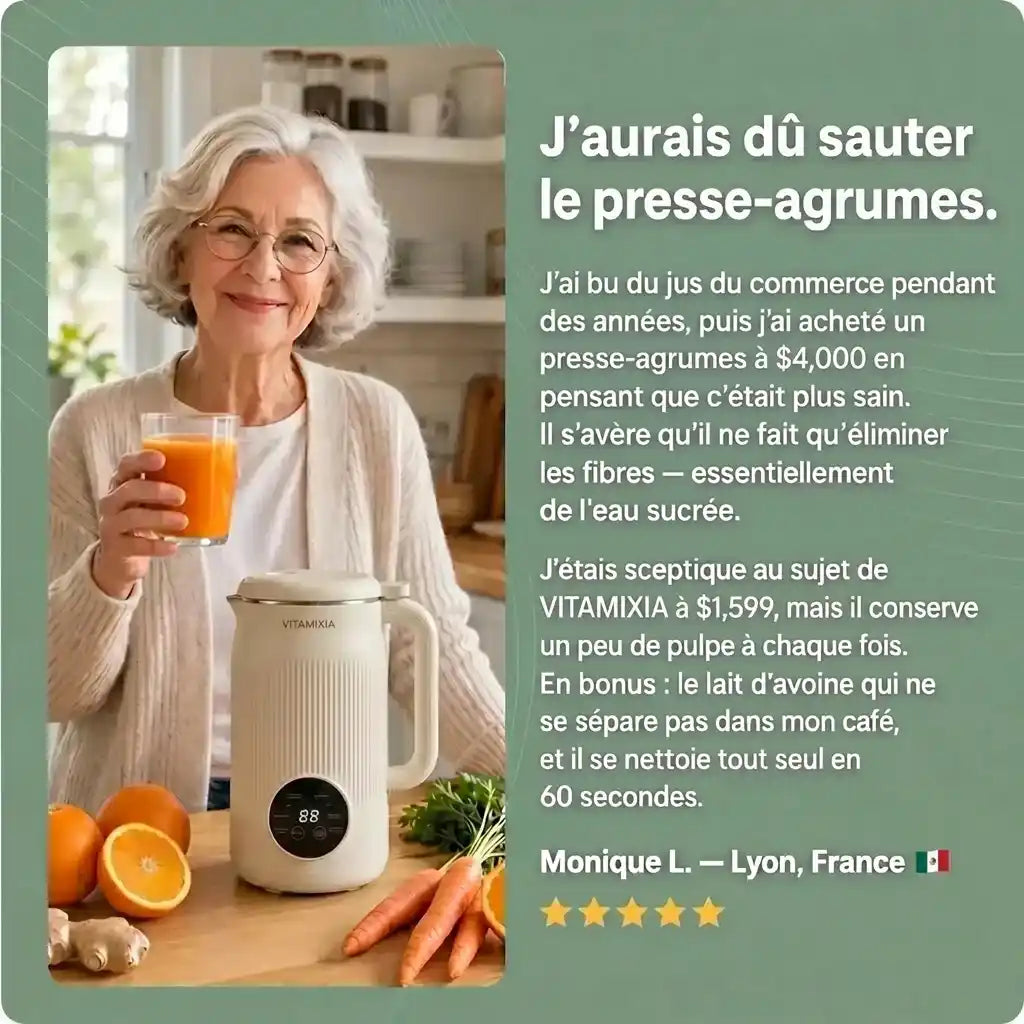 Vitamixia: La máquina 8 en 1 que conserva el 100% de tu fibra (y se limpia sola)