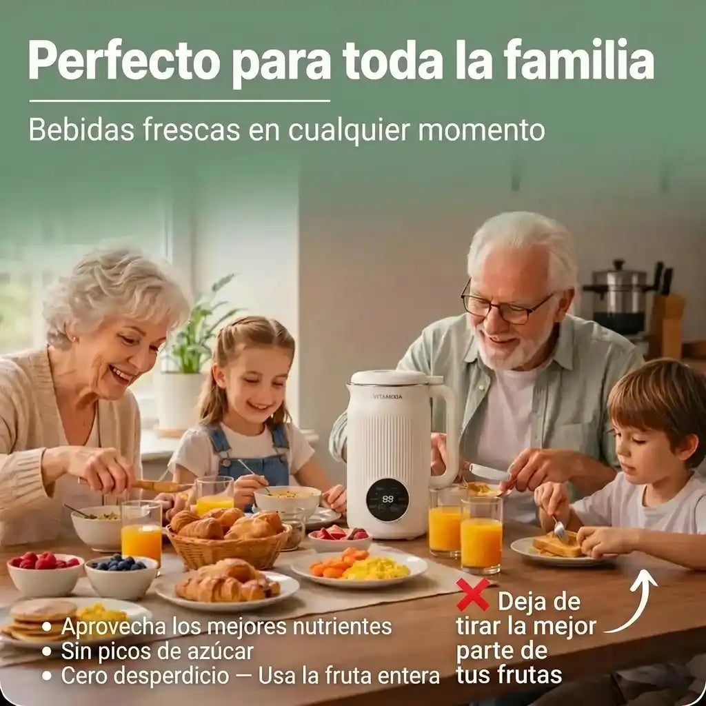 Vitamixia: La máquina 8 en 1 que conserva el 100% de tu fibra (y se limpia sola)