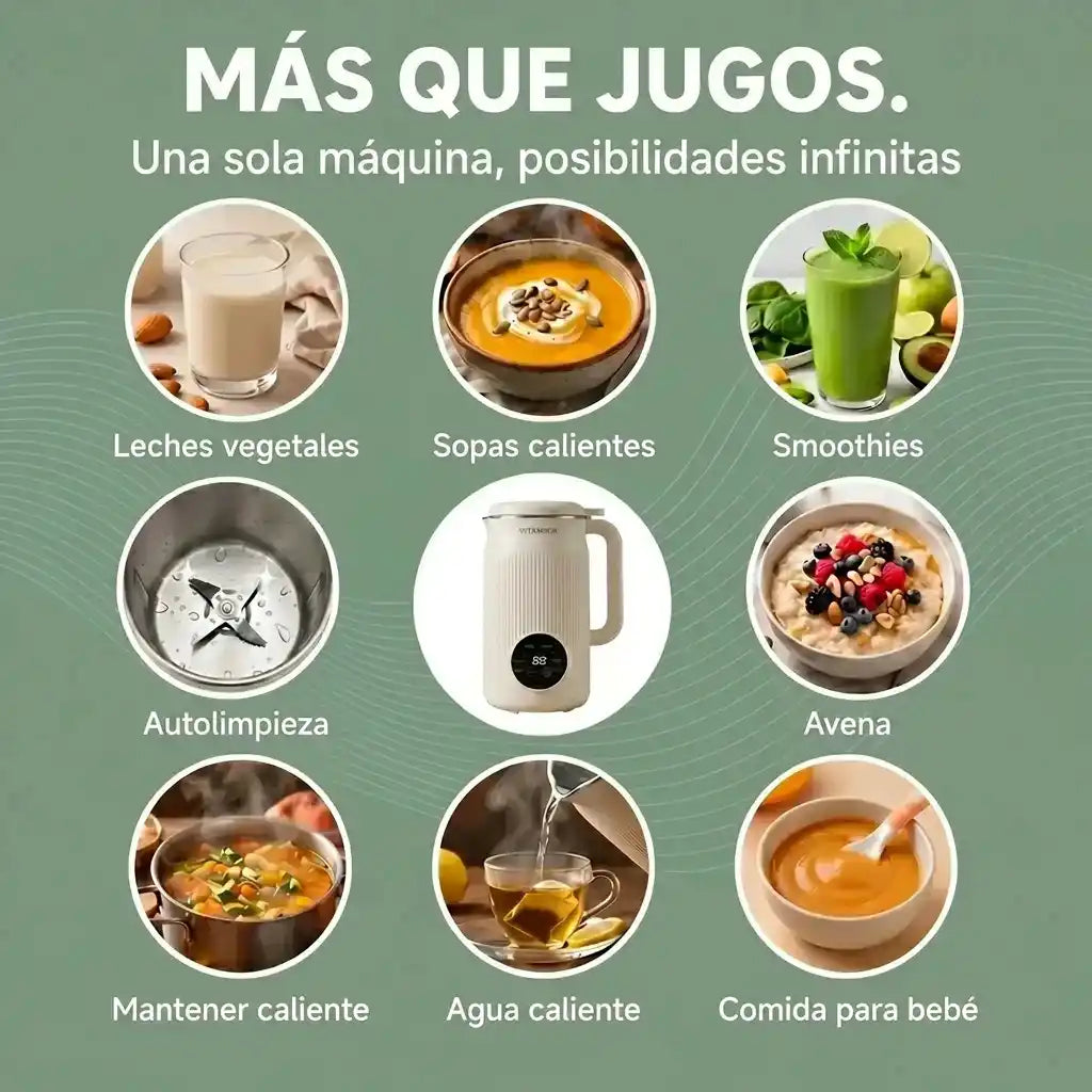 Vitamixia: La máquina 8 en 1 que conserva el 100% de tu fibra (y se limpia sola)