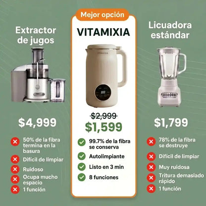 Vitamixia: La máquina 8 en 1 que conserva el 100% de tu fibra (y se limpia sola)