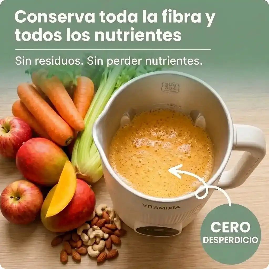 Vitamixia: La máquina 8 en 1 que conserva el 100% de tu fibra (y se limpia sola)